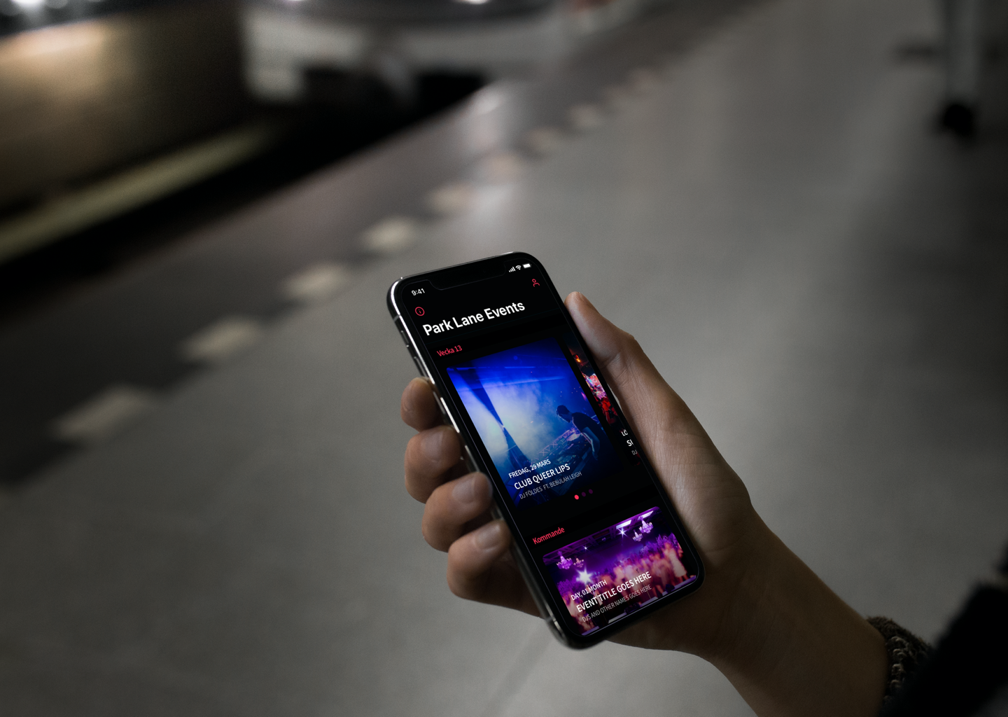 Park Lane mobile app screens