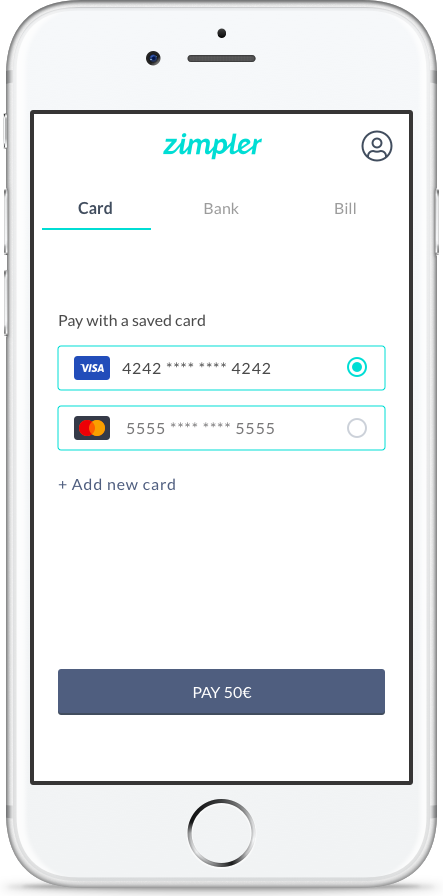 Zimpler card payment