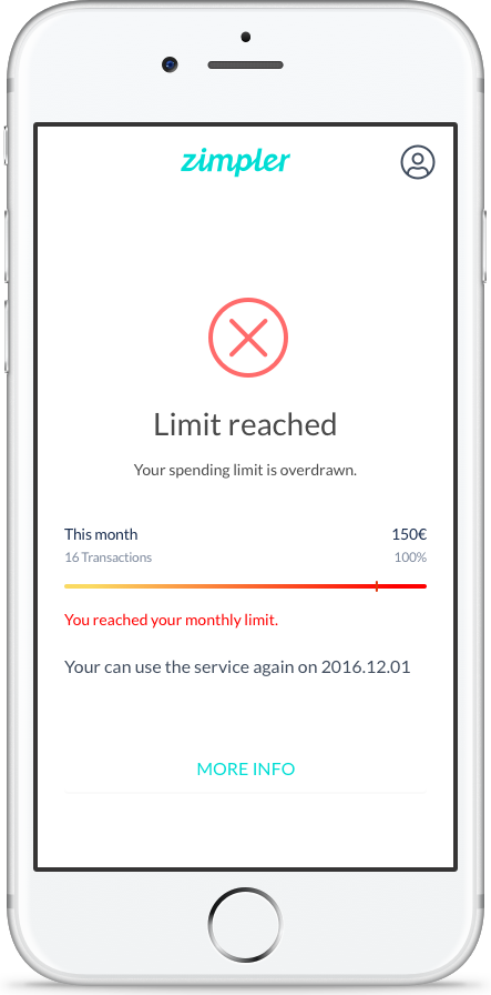 Zimpler limit reached