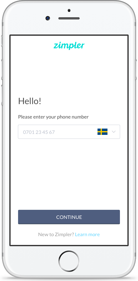 Zimpler checkout start
